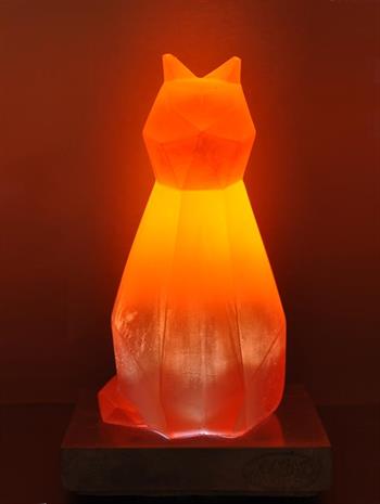 lampe chat orange